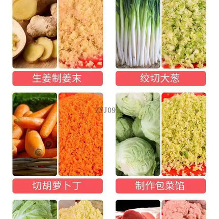 Commercial Electric Vegetable, Garlic, Ginger, and Pepper Stainless Steel Chopper