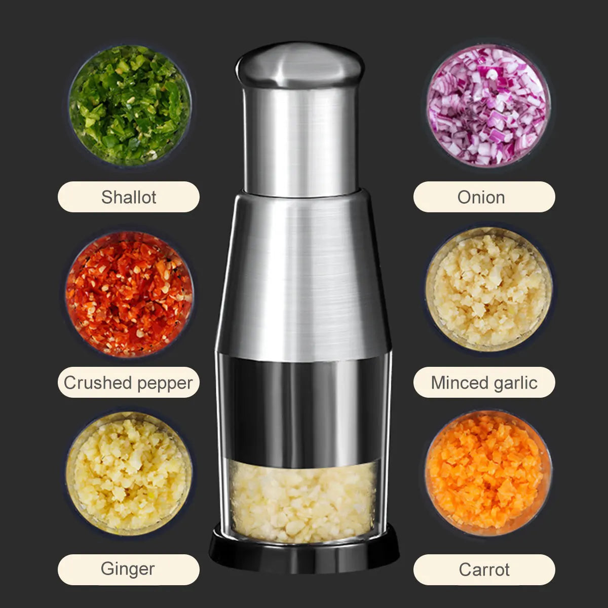 Affettatrice pelapatate manuale, tritatutto per cipolle, pressa per aglio, tritatutto per alimenti portatile, affettatrice Dicer Mixer per verdure da cucina