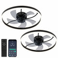 Ventilatore da soffitto con luce LED 50 cm Oraymin moderno telecomando dimmerabile 6 velocità