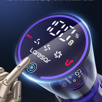 Laresar V7 500W 50000PA Cordless Vacuum Cleaner with Suction Power Portable Smart Home Appliance Removable Battery Dust Cup