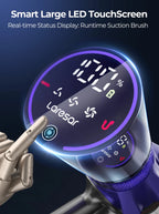 Laresar V7 500W 50000PA Kabelloser Staubsauger mit Saugleistung Tragbares Smart Home Gerät Abnehmbarer Akku Staubbehälter