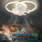 Ventilatore da soffitto a LED con luce bianca 36W, silenzioso, telecomando, 3 temperature di colore, 6 velocità