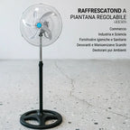 Höhenverstellbarer Standventilator mit 5 Flügeln, leise, oszillierend, großes Luftvolumen, für Zuhause, Schlafzimmer, Wohnzimmer