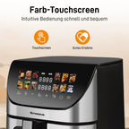 Friggitrice ad Aria Calda 8.5L con Finestra di Visualizzazione e Display a Colori