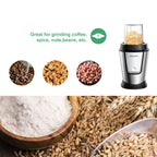 BioloMix 700W 3-in-1 Multifunktionaler tragbarer Küchenroboter Entsafter Mixer Smoothie Mixer Lebensmittelhacker Trockenmühle für die Küche