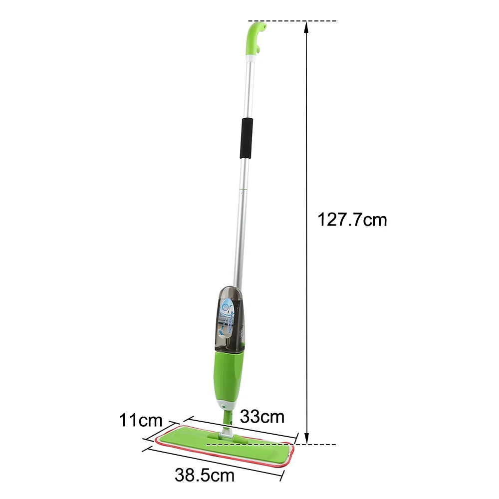 Sprühmopp – 360° drehbarer Wischmopp für die Reinigung von Holzböden, Fliesen, Laminat und Küche – 500 ml