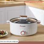 Tragbarer Multifunktions-Elektroherd Zweischichtiger Hot Pot für den Haushalt Antihaftbeschichteter Mini-Kochtopf für Küche und Haushaltsgeräte