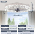 Ventilatore da Soffitto Intelligente XINGOO con Luce e Telecomando, Ventilatore Decorativo per Camera da Letto, Ventilatore a 6 Velocità con Luce LED Circolante