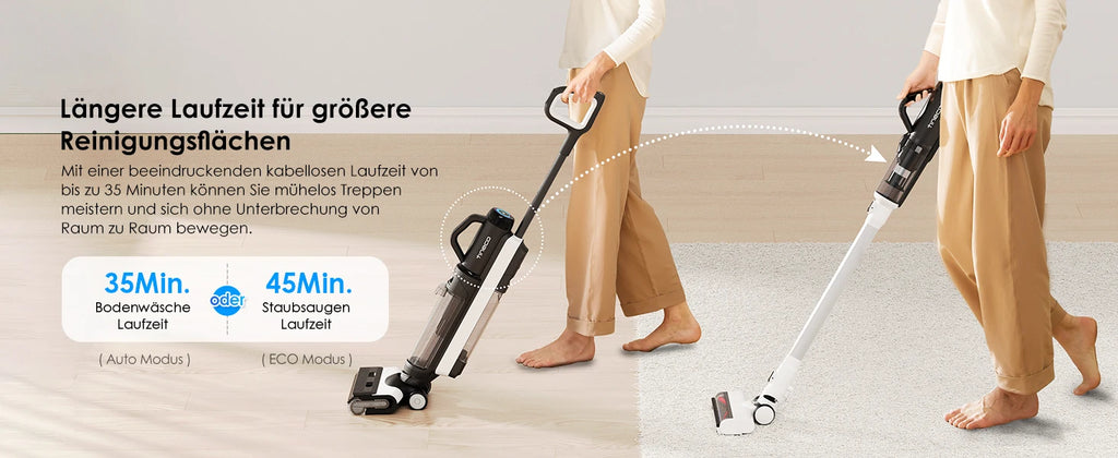 Tineco Floor One Switch S6 Staubsauger- und Wischroboter 5-in-1 mit Selbstreinigungsfunktion und doppelter rotierender Bürste für schnelle Reinigung