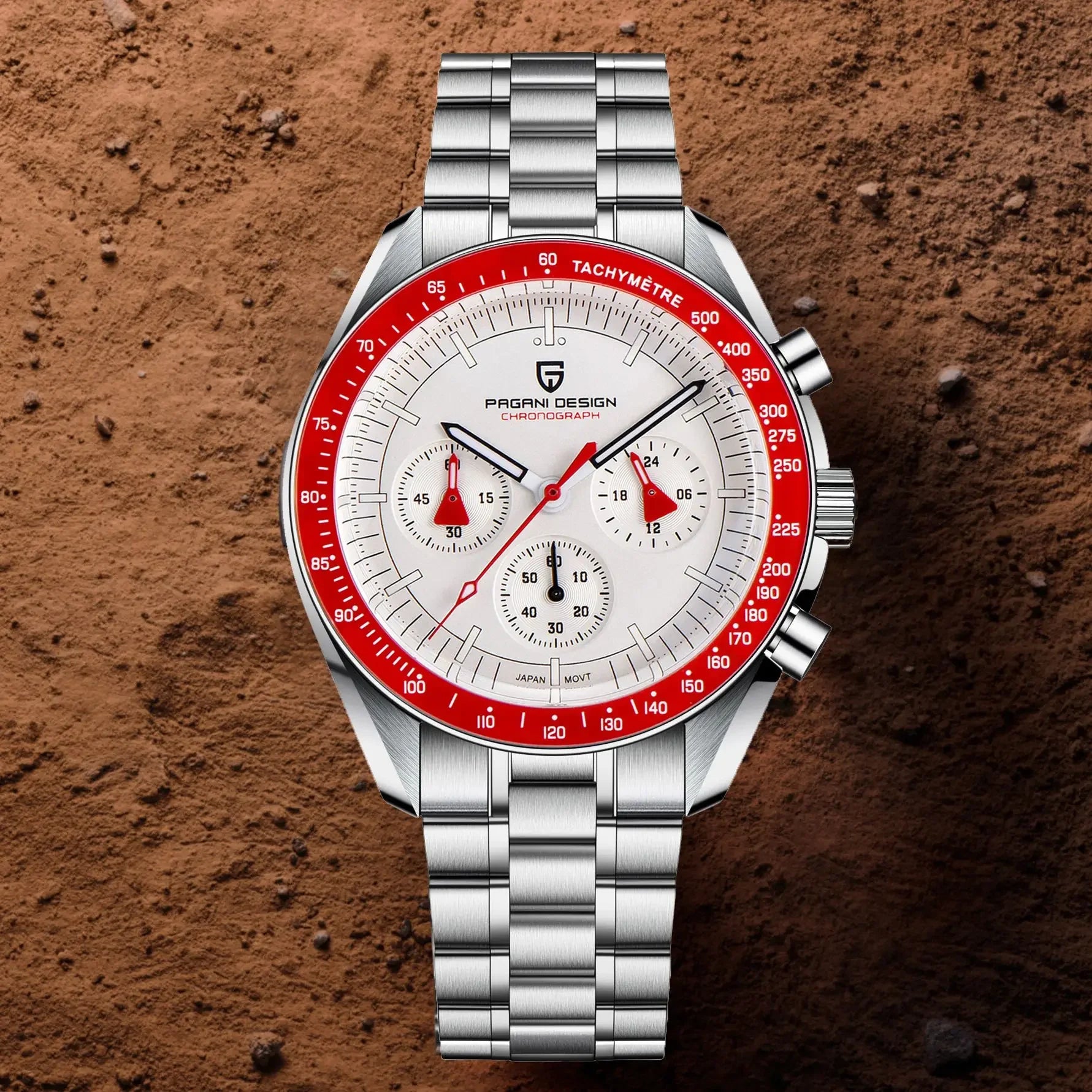 PAGANI DESIGN AK Project Mars Orologi da uomo Orologio al quarzo di lusso superiore da uomo AR Sapphire Speed Cronografo sportivo con data automatica