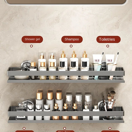 Kitchen storage with suction cup, wall-mounted condiment bottle rack, multifunctional spice rack, no drilling required