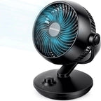 Ventilatori silenziosi WOWDSGN, 6 velocità regolabili, 3 modalità, 22 dB, neri, timer da 9 ore, ventilatore da tavolo per scrivania da ufficio per studenti, cucine, soggiorno