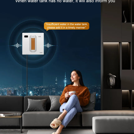 (Codice promozionale: SA2200)Robot Lavavetri ABIR WD8, Doppia Spruzzatura d'Acqua, Memoria Intelligente, Potente Aspirazione a Vuoto, Sensore Laser, Robot per la Pulizia delle Vetrate Domestiche, Controllo tramite APP.
