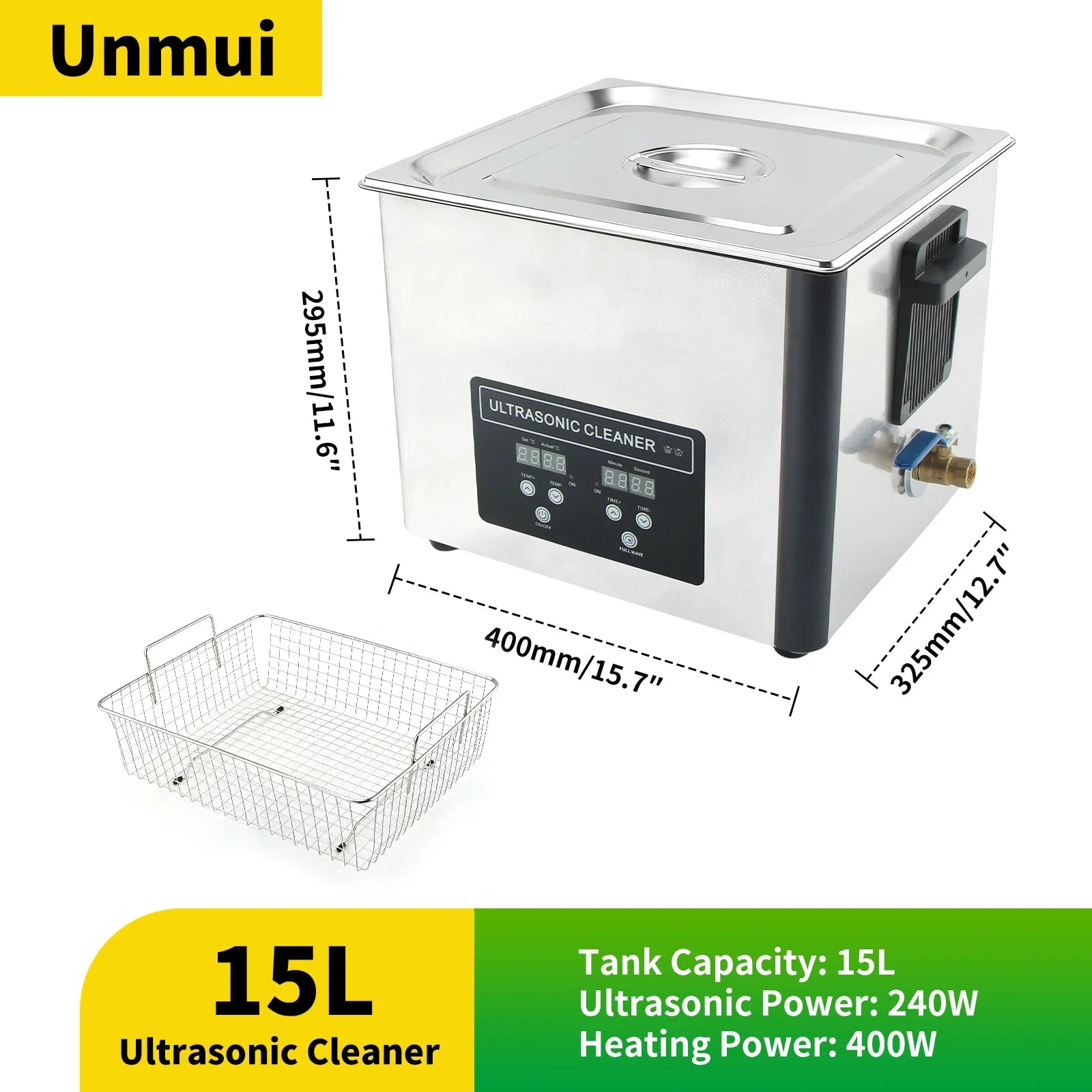 6/10/15/30L Macchina economica per la pulizia ad ultrasuoni macchina per la pulizia ad ultrasuoni in acciaio inossidabile con riscaldamento digitale 40KHZ