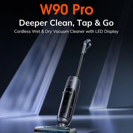 ILIFE W90 Pro Lavapavimenti Intelligente Senza Fili, Aspirazione 7000Pa, Autopulizia in 1 Minuto, Doppio Serbatoio d'Acqua, Versione Aggiornata del W90