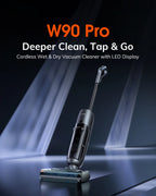 ILIFE W90 Pro Kabelloser Smart Nass- und Trocken-Bodenreiniger, 7000Pa Saugkraft, 1-Minuten-Selbstreinigung, großer Doppelwassertank, verbesserte Version W90