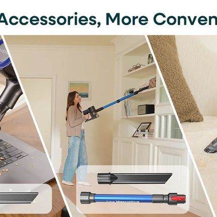 Erabros EV2 Cordless Vacuum Cleaner 450W 55kpa, High Suction Power, Smart Home Cleaner with LED Display, for Floors and Carpets