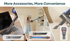 Erabros EV2 Cordless Vacuum Cleaner 450W 55kpa, High Suction Power, Smart Home Cleaner with LED Display, for Floors and Carpets