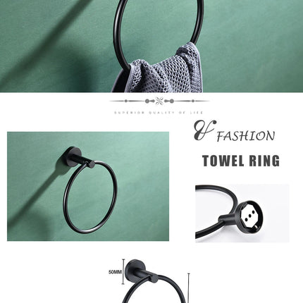 Matt Black Stainless Steel Towel Rack Towel Bar Soap Dish Toilet Paper Holder Towel Hooks Bathroom Accessories