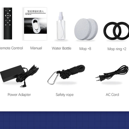 Robot window vacuum cleaner that cleans the remote-controlled electric glass cleaner