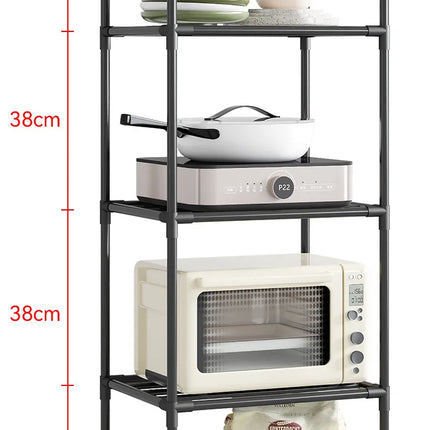 Multilayer Kitchen Floor Shelf, Removable Household Integrated Wall Shelf