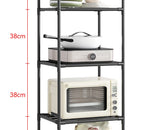 Scaffale da pavimento multistrato da cucina, scaffale da parete integrato rimovibile per uso domestico