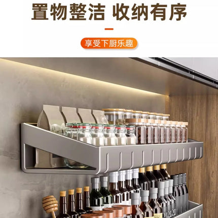Condizionatori da cucina a parete Scaffale per spezie Scaffale per organizer Scaffale per cucina Organizzatori per scaffali da parete Gancio per appendere per la cucina