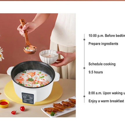 220V Multifunctional Cooker Single/Double Layer Portable Electric Pot 1.7L Household Non-Stick Pan for Ramen, Dumplings, Oatmeal