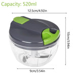 Affettatrice pelapatate manuale, tritatutto per cipolle, pressa per aglio, tritatutto per alimenti portatile, affettatrice Dicer Mixer per verdure da cucina