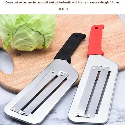 Affettatrice per Verdure in Acciaio Inox, Utensile Multifunzione per Tagliare e Sminuzzare Cavolo, Lattuga, Carote e Cipolle per Preparazione in Cucina