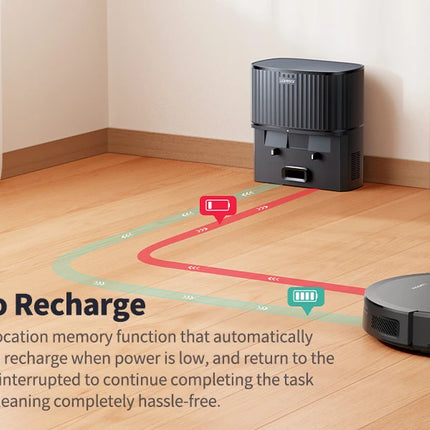 Laresar L20 Robot Vacuum Cleaner with 5000Pa Suction, LDS Navigation, Auto-Empty Station, Smart APP Control for Floors and Carpets