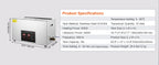 SucceBuy 2L 3L 6L 10L 22L 30L Ultraschallreiniger Edelstahl Tragbarer Reiniger Waschmaschine Ultraschall-Haushaltsgerät
