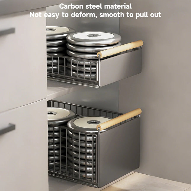 2/1 Pieces Pull-Out Kitchen Shelf, Cabinet Organiser, Sliding Drawer, Spice Rack Shelves, Under-Sink Organiser