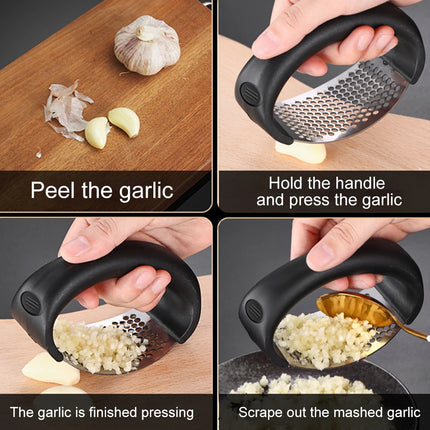 Manual Stainless Steel Garlic Press Rocker Mincer Garlic Chopper Garlic Crusher for Fruit Vegetable Kitchen Gadget Accessories