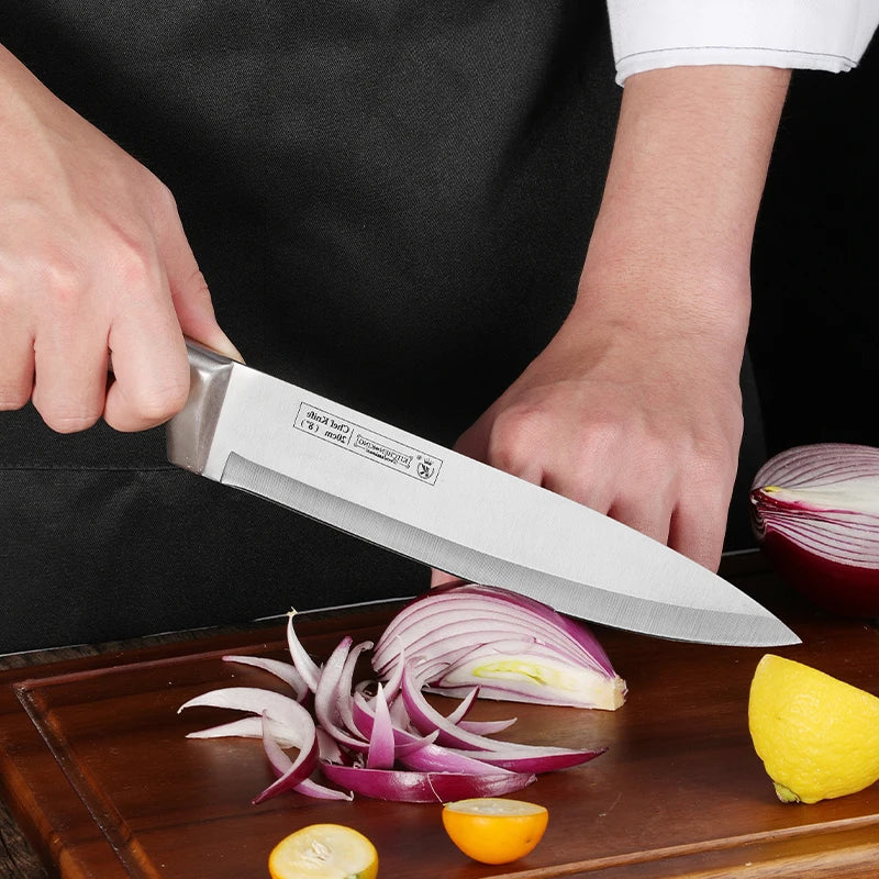 9-teiliges lila Küchenmesserset, scharf und verschleißfest, aus 3CR13-Edelstahl, mit ergonomischem Hohlgriff, Chefmesser-Set mit Geschenkverpackung