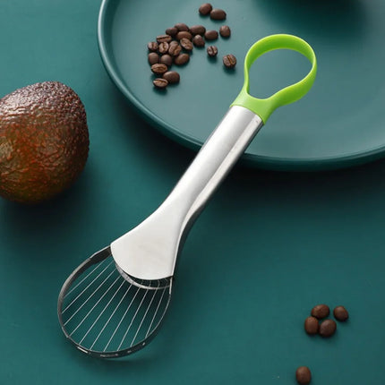 2-in-1 Avocado Slicer Stainless Steel Avocado Cutter Peeler Knife Kiwi Salad Slicer Peeler Kitchen Gadgets Fruit and Vegetable Tools