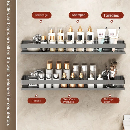 Kitchen storage with suction cup, wall-mounted condiment bottle rack, multifunctional spice rack, no drilling required
