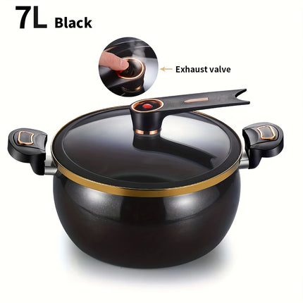 1.85 Gallon 10.24 Inch Multifunctional Non-stick Pot for Home Use, Suitable for Induction Cooker and Gas Stove