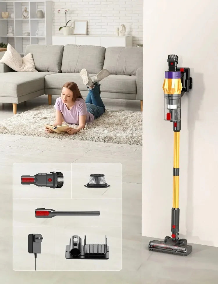 IDEACH V18 Kabelloser Handstaubsauger 550 W 45 kPa mit Touchscreen, abnehmbarem Akku, leicht für Böden, Autos und Tierhaare
