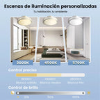 GONEO Ventilatore da soffitto senza lama con luce, LED dimmerabile, motore CC ultra silenzioso a 6 velocità con telecomando per soggiorno camera da letto