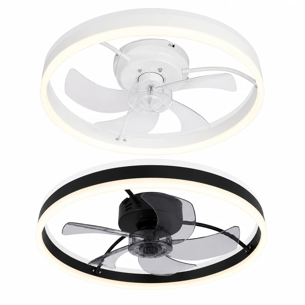 Ventilatore da soffitto con luce LED 50 cm Oraymin moderno telecomando dimmerabile 6 velocità
