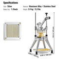 SucceBuy Professioneller Lebensmittelzerkleinerer für Obst, Gemüse, gewerblicher Kattex Pommes-Frites-Schneider, Zwiebelschneider aus Edelstahl