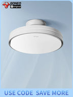 GONEO Ventilatore da soffitto senza lama con luce, LED dimmerabile, motore CC ultra silenzioso a 6 velocità con telecomando per soggiorno camera da letto