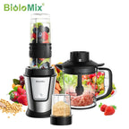 BioloMix 700W 3-in-1 Multifunktionaler tragbarer Küchenroboter Entsafter Mixer Smoothie Mixer Lebensmittelhacker Trockenmühle für die Küche
