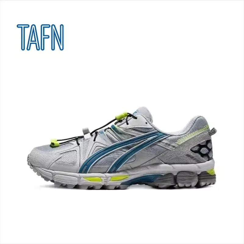 Retro-Sportschuhe mit segmentierter, rutschfester Sohle, geeignet für Jogging, Outdoor-Aktivitäten, Freizeit und Fitness für Erwachsene.