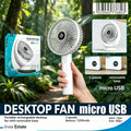 WETECH Wiederaufladbarer Schreibtischventilator, tragbarer 5-Zoll-USB-Miniventilator, geräuscharmer, einstellbarer 3/5-Gang-Kühler für Büro und Schlafzimmer
