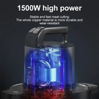 Fleischwolf Küchenmaschine Edelstahl 1500W 6.5L, 3 Geschwindigkeiten, Leistungsstarker Motor, 4-Schicht-Klinge, Zerkleinerer für Gemüse, Zwiebeln und Knoblauch