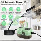 Handdampfreiniger 1100 ml mit Smart Touch, 3 Düsen, 2500 W hoher Leistung für die Auto- und Teppichreinigung