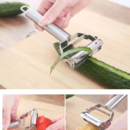 Multifunctional Stainless Steel Kitchen Peeler Fruit Vegetable Potato Carrot Cucumber Julienne Grater Durable Vegetable Slicer