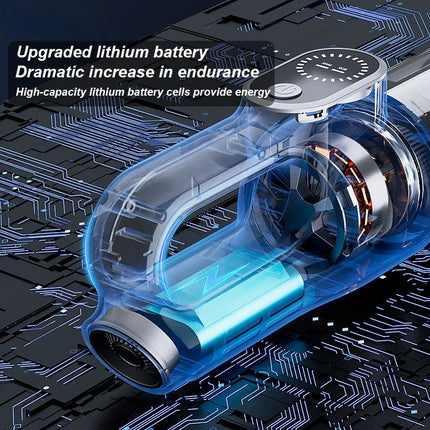 Brushless Cordless Handheld Vacuum Cleaner, High Suction, for Home and Car, Mini, Rechargeable, with LED for Car Cleaning.
